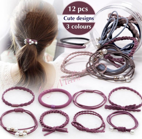 Hairbands ties Rope Elastic Scrunchies Girls Accessories black pink hair bands