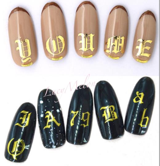 Nail Art Letters Stickers Adhesive Nail Accessories Nails Decals manicure sexy