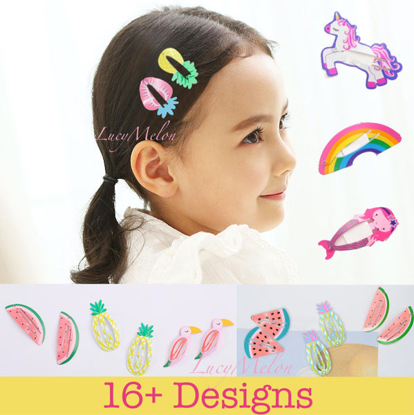 hair clips kids girls toddler hairpin pretty unicorn baby infant cute toddler