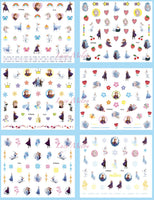 Kids nail stickers Frozen Minnie Pony Peppa princess nail art girls kids Barbie