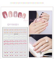 DIY Nail art stickers 3D decals manicure French tips removable instagram flower
