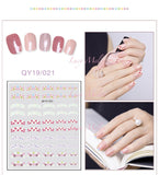 DIY Nail art stickers 3D decals manicure French tips removable instagram flower