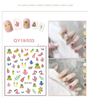 DIY Nail art stickers 3D decals manicure French tips removable instagram flower