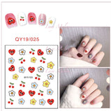 DIY Nail art stickers 3D decals manicure French tips removable instagram flower