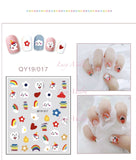 DIY Nail art stickers 3D decals manicure French tips removable instagram flower