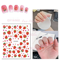 DIY Nail art stickers 3D decals manicure French tips removable instagram flower