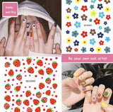 DIY Nail art stickers 3D decals manicure French tips removable instagram flower