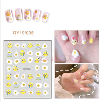 DIY Nail art stickers 3D decals manicure French tips removable instagram flower