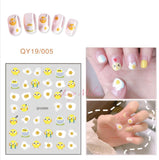 DIY Nail art stickers 3D decals manicure French tips removable instagram flower