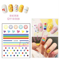 DIY Nail art stickers 3D decals manicure French tips removable instagram flower