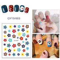 DIY Nail art stickers 3D decals manicure French tips removable instagram flower