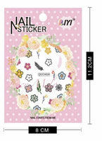 DIY Nail art stickers 3D decals manicure French tips removable instagram flower