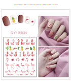 DIY Nail art stickers 3D decals manicure French tips removable instagram flower