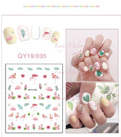 DIY Nail art stickers 3D decals manicure French tips removable instagram flower