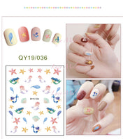 DIY Nail art stickers 3D decals manicure French tips removable instagram flower