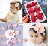 Baby Girl Headbands Handmade Xmas Baby shower kid newborn bow shoe set Turban