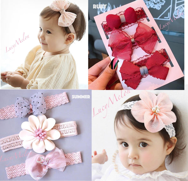 Baby Girl Headbands Handmade Xmas Baby shower kid newborn bow shoe set Turban