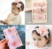 Baby Girl Headbands Handmade Xmas Baby shower kid newborn bow shoe set Turban