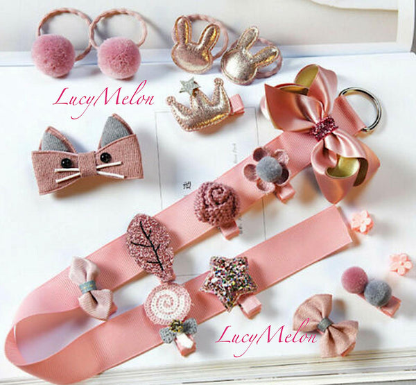 Girls clips hair bands present kids baby shower accessary Handmade designer xmas