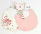 Baby girls bib Designer kids bib smock burp cloths feeding insta Baby shower