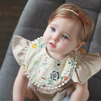 Baby girls bib Designer kids bib smock burp cloths feeding insta Baby shower