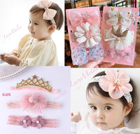 Baby headband bow turban hair bands kids girl hairbands shoe sets bulk newborn
