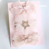 Baby headband bow turban hair bands kids girl hairbands shoe sets bulk newborn
