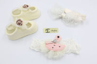 Baby headband bow turban hair bands kids girl hairbands shoe sets bulk newborn