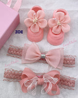 Baby headband bow turban hair bands kids girl hairbands shoe sets bulk newborn
