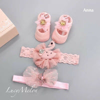 Baby headband bow turban hair bands kids girl hairbands shoe sets bulk newborn