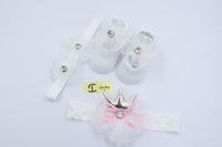 Baby headband bow turban hair bands kids girl hairbands shoe sets bulk newborn