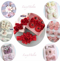 Baby headband bow turban hair bands kids girl hairbands shoe sets bulk newborn