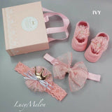 Baby headband bow turban hair bands kids girl hairbands shoe sets bulk newborn