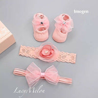 Baby headband bow turban hair bands kids girl hairbands shoe sets bulk newborn