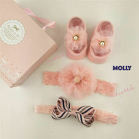 Baby headband bow turban hair bands kids girl hairbands shoe sets bulk newborn