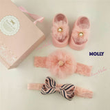 Baby headband bow turban hair bands kids girl hairbands shoe sets bulk newborn