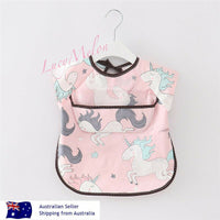 Baby Kid Bib Apron Smock Waterproof Short Long Sleeve Art Feeding Painting