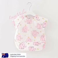 Baby Kid Bib Apron Smock Waterproof Short Long Sleeve Art Feeding Painting