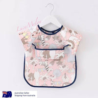 Baby Kid Bib Apron Smock Waterproof Short Long Sleeve Art Feeding Painting