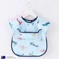 Baby Kid Bib Apron Smock Waterproof Short Long Sleeve Art Feeding Painting