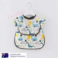 Baby Kid Bib Apron Smock Waterproof Short Long Sleeve Art Feeding Painting