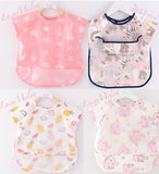 Baby Kid Bib Apron Smock Waterproof Short Long Sleeve Art Feeding Painting