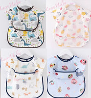 Baby Kid Bib Apron Smock Waterproof Short Long Sleeve Art Feeding Painting