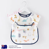Baby Kid Bib Apron Smock Waterproof Short Long Sleeve Art Feeding Painting
