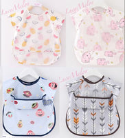 Baby Kid Bib Apron Smock Waterproof Short Long Sleeve Art Feeding Painting