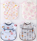 Baby Kid Bib Apron Smock Waterproof Short Long Sleeve Art Feeding Painting