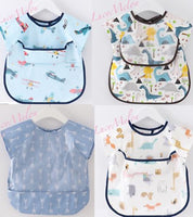 Baby Kid Bib Apron Smock Waterproof Short Long Sleeve Art Feeding Painting