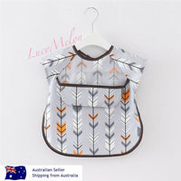 Baby Kid Bib Apron Smock Waterproof Short Long Sleeve Art Feeding Painting