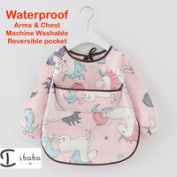 Baby Bib Feeding Smock Art Apron Painting Waterproof long sleeve
