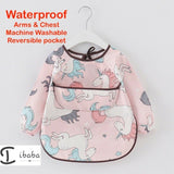 Baby Bib Feeding Smock Art Apron Painting Waterproof long sleeve